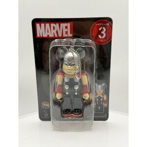 Marvel Thor Bearbrick 100% Happy Kuji Prize 3 Medicom Toy Figure Keychain NEW